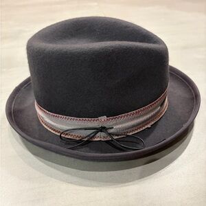 Albertus Swanepol for Target Gray Fedora Hat with Ribbon